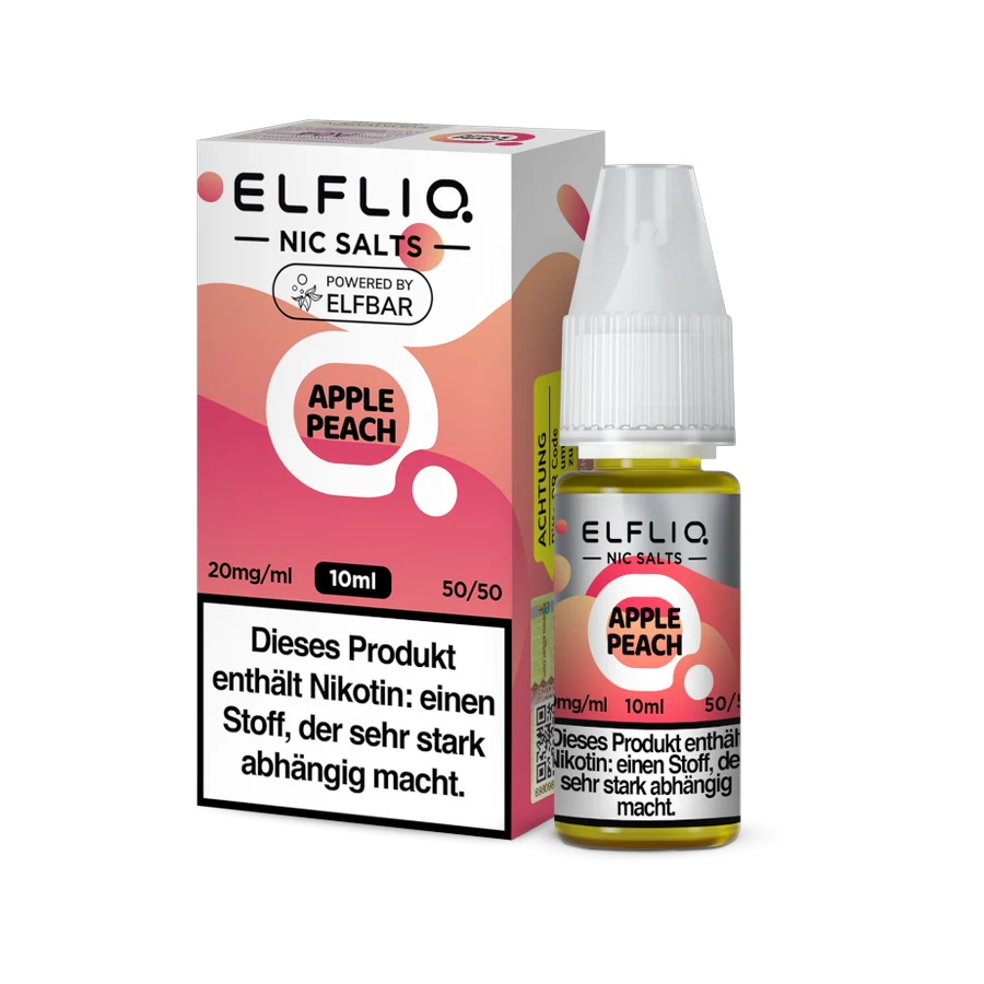 Flasche ELFLIQ Nikotinsalz-Liquid Apple Peach
