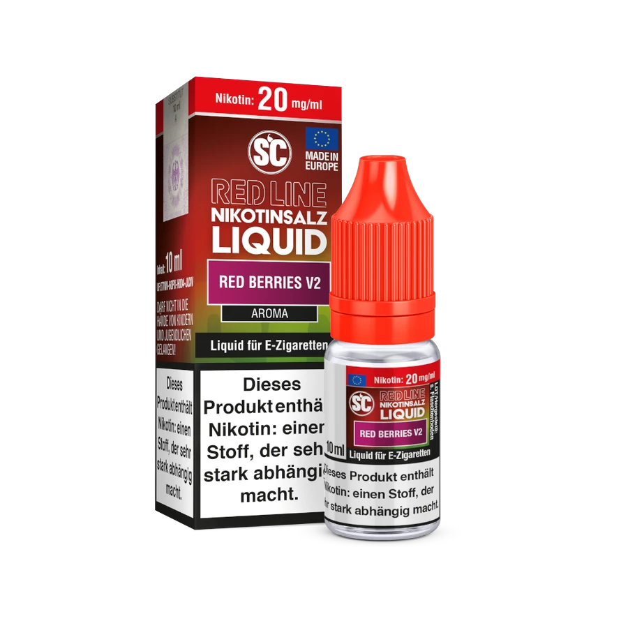 Flasche SC Red Line Nikotinsalz-Liquid Red Berries